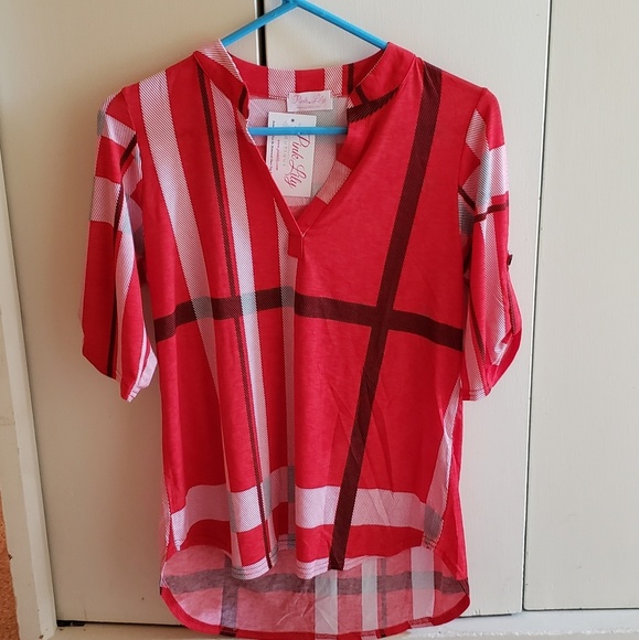 Pink Lily Tops - ‼Price now firm‼NEW Pink Lily plaid tunic